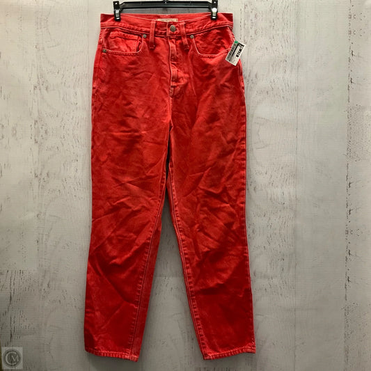 Jeans Straight By Madewell In Red Denim, Size: 6
