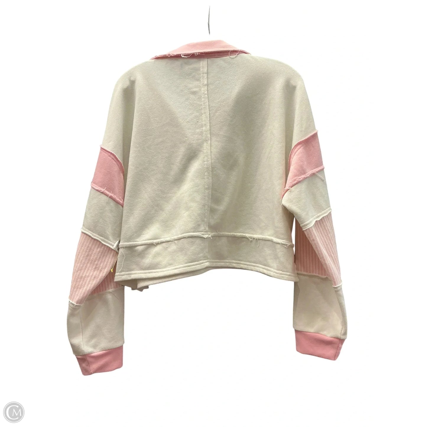 Top Long Sleeve By Altard State In Cream & Pink, Size: L