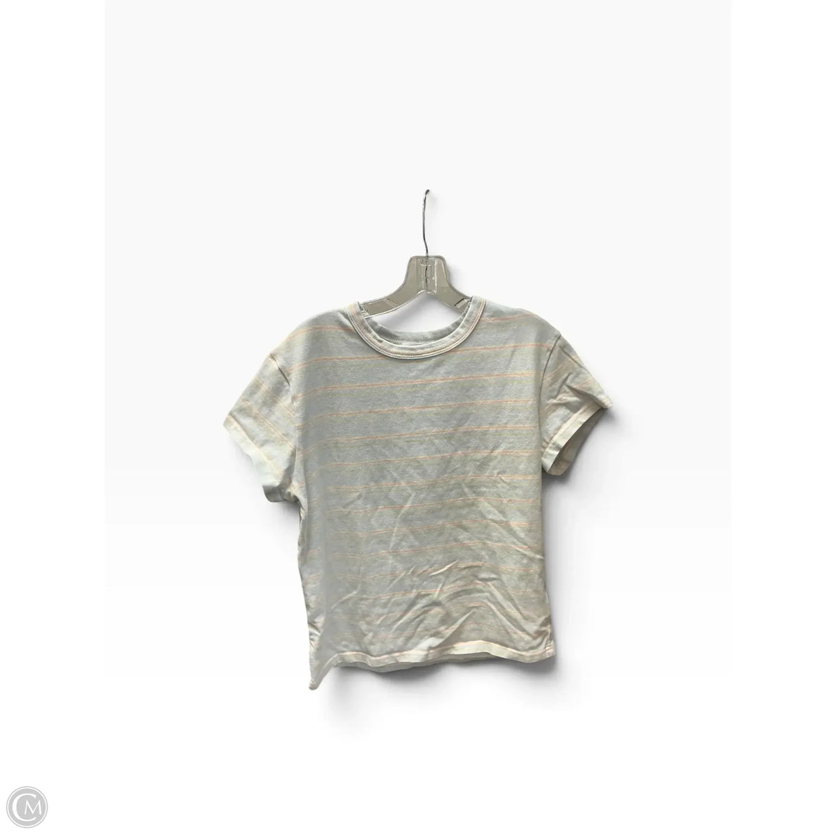 Top Short Sleeve Basic By Clothes Mentor In Striped Pattern, Size: L