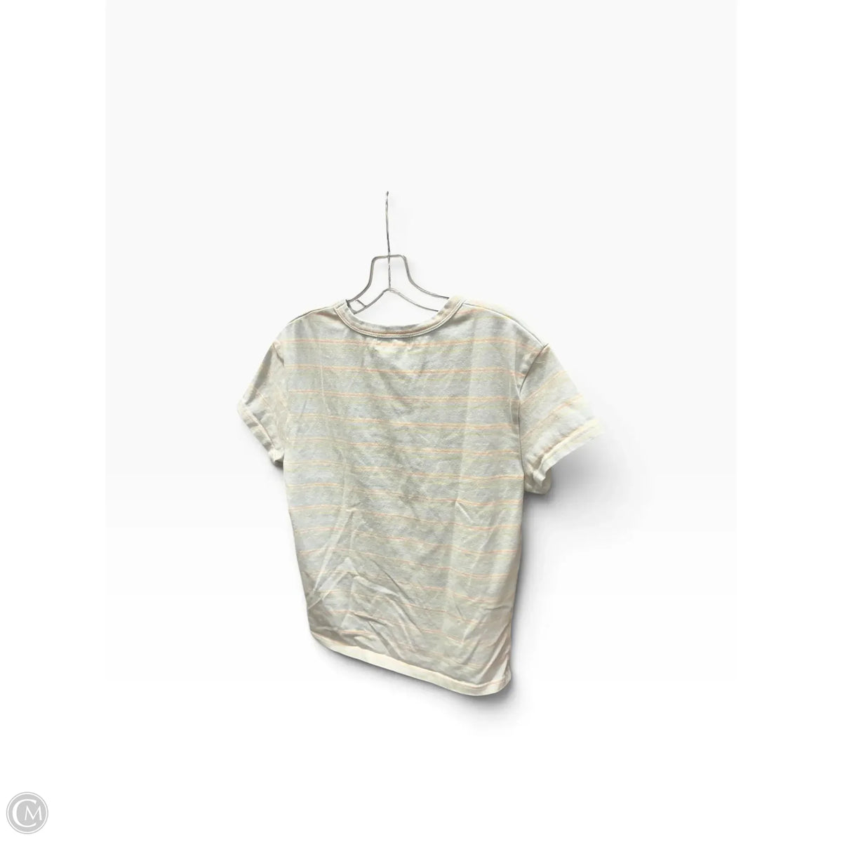 Top Short Sleeve Basic By Clothes Mentor In Striped Pattern, Size: L