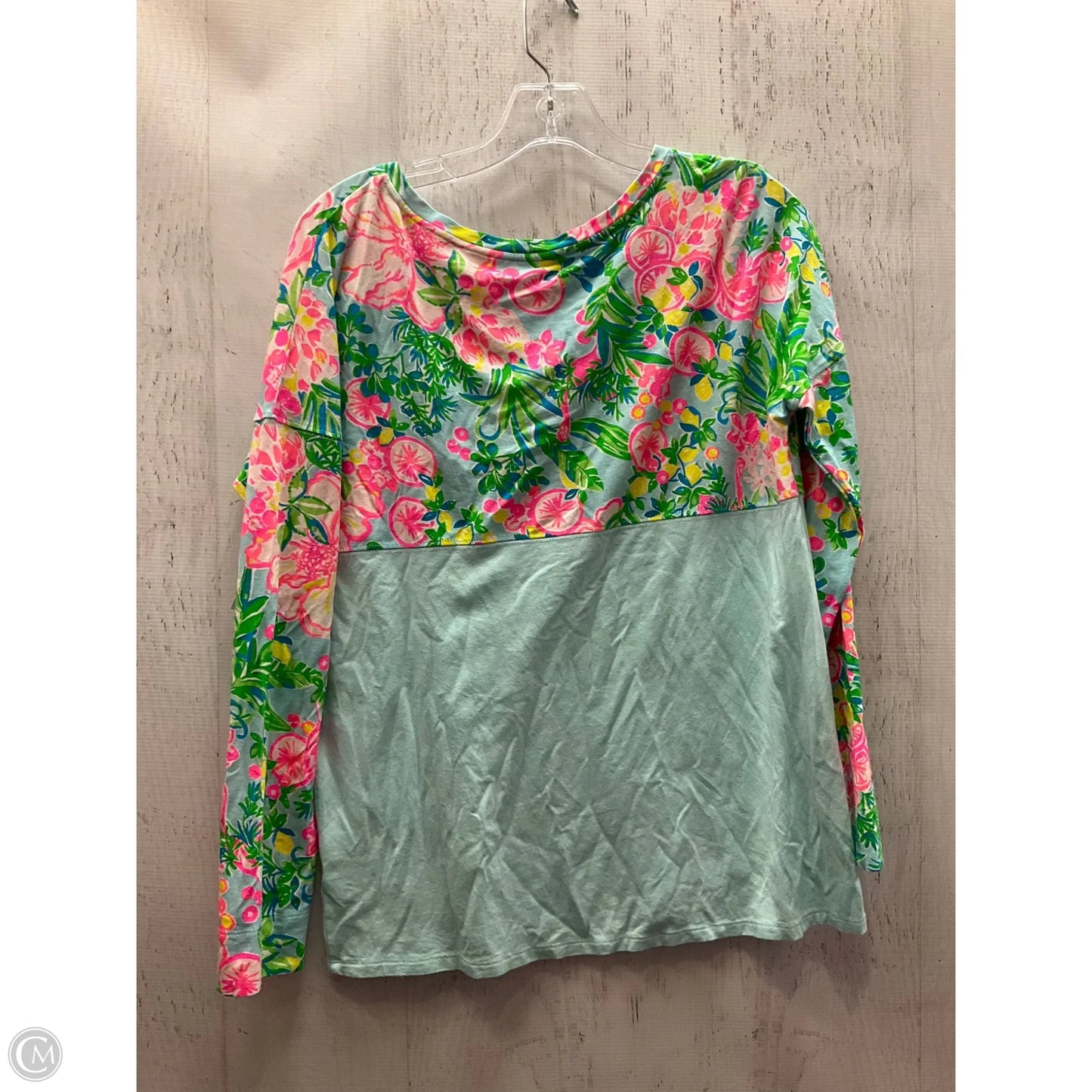 Top Long Sleeve Designer By Lilly Pulitzer In Blue, Size: S