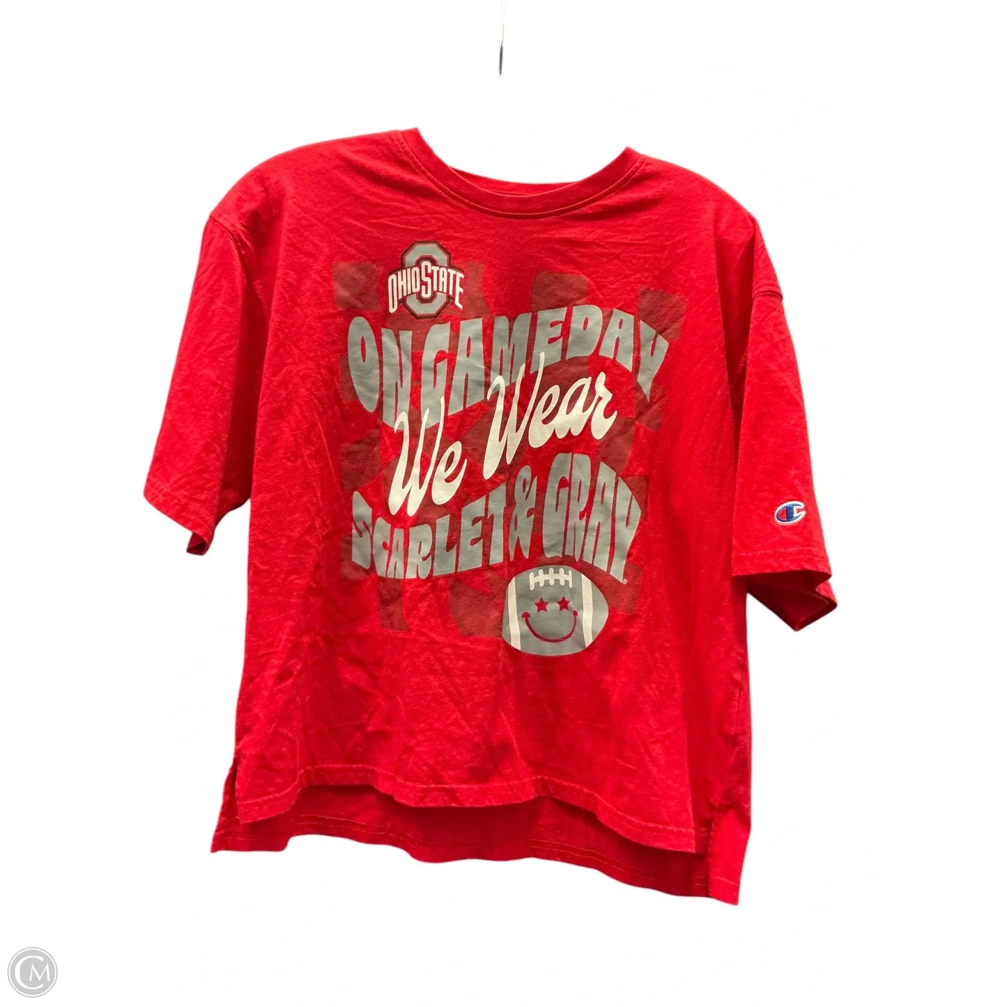 Top Short Sleeve By Champion In Red, Size: S