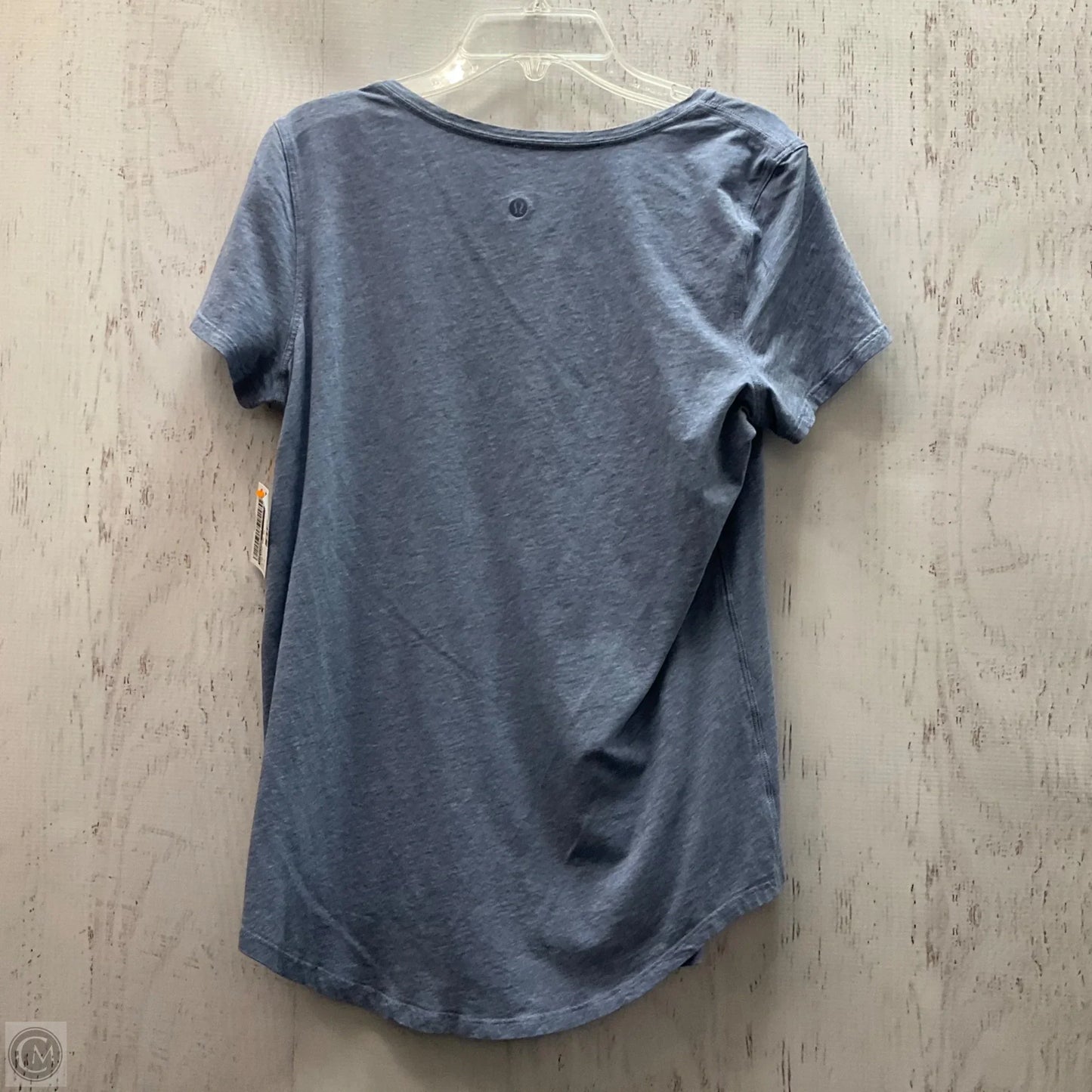 Athletic Top Short Sleeve By Lululemon In Blue, Size: S