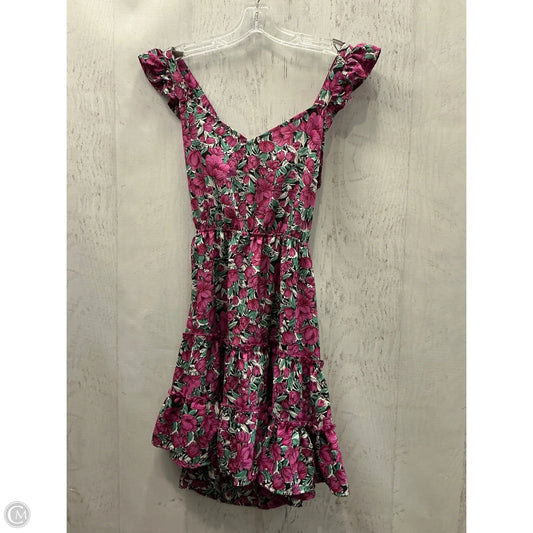 Dress Casual Short By Shein In Green & Purple, Size: S
