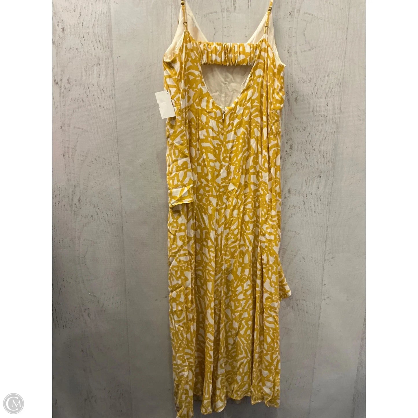 Jumpsuit By Maeve In White & Yellow, Size: 8p