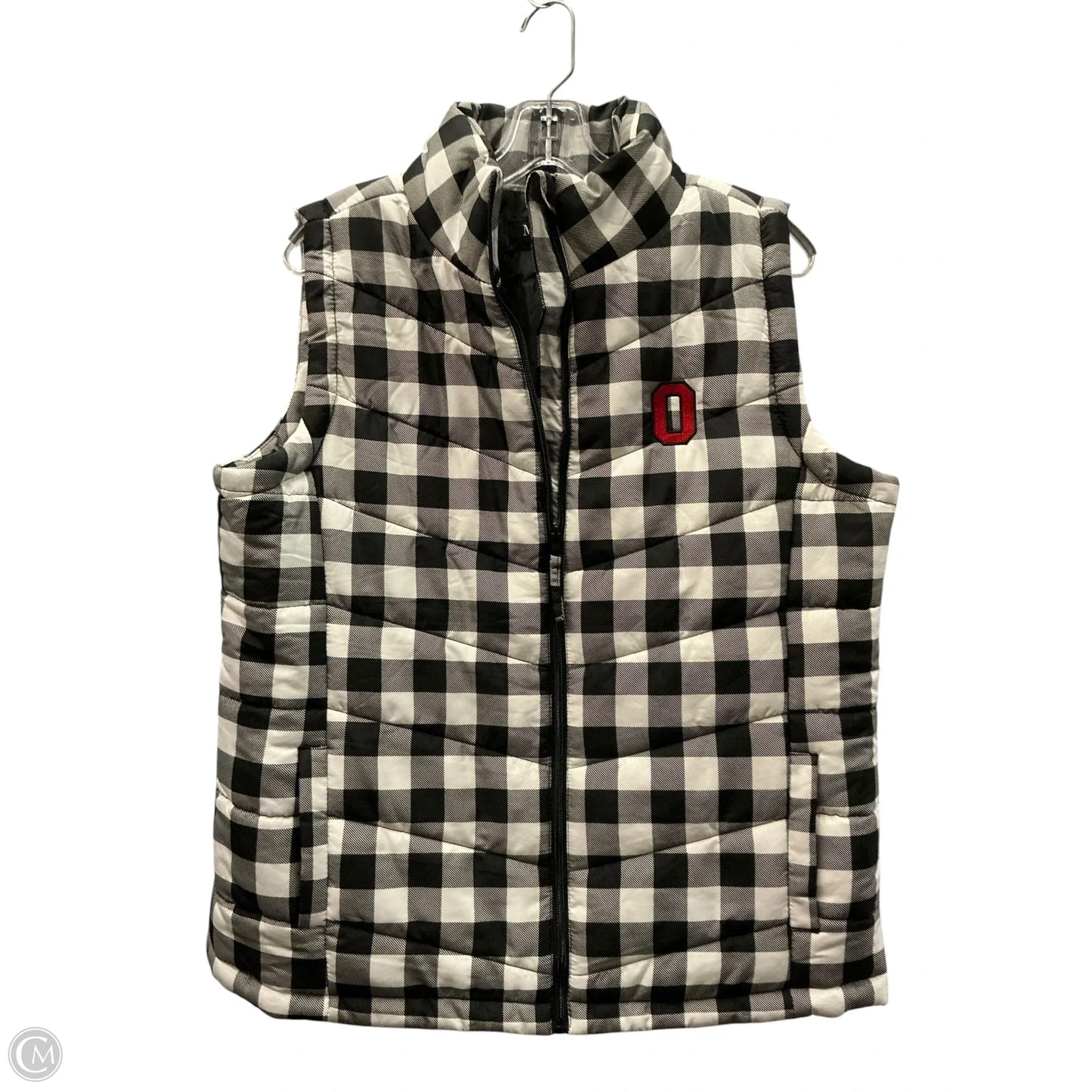 Vest Puffer & Quilted By Clothes Mentor In Plaid Pattern, Size: L