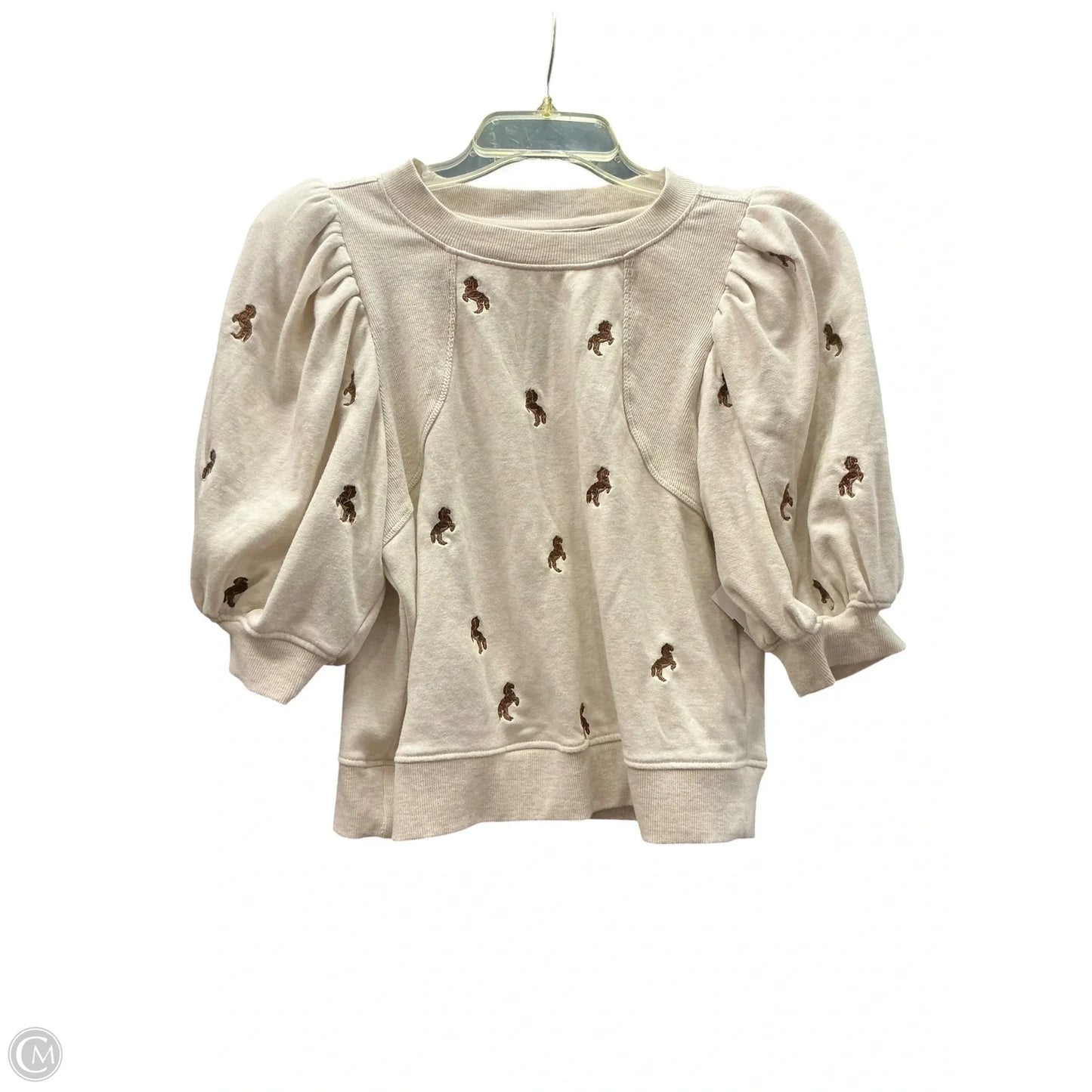 Top Short Sleeve By Maeve In Cream, Size: S