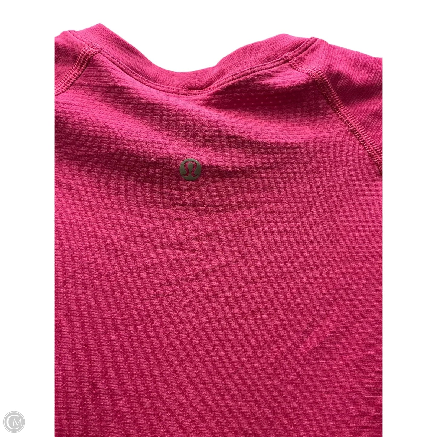 Athletic Top Long Sleeve Collar By Lululemon In Pink, Size: S