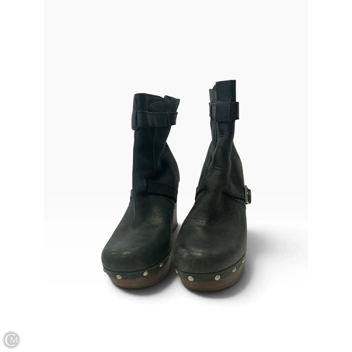 Boots Mid-calf Flats By Ugg In Black, Size: 10
