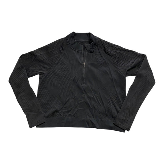 Athletic Top Ls Collar By Lululemon In Black, Size:12