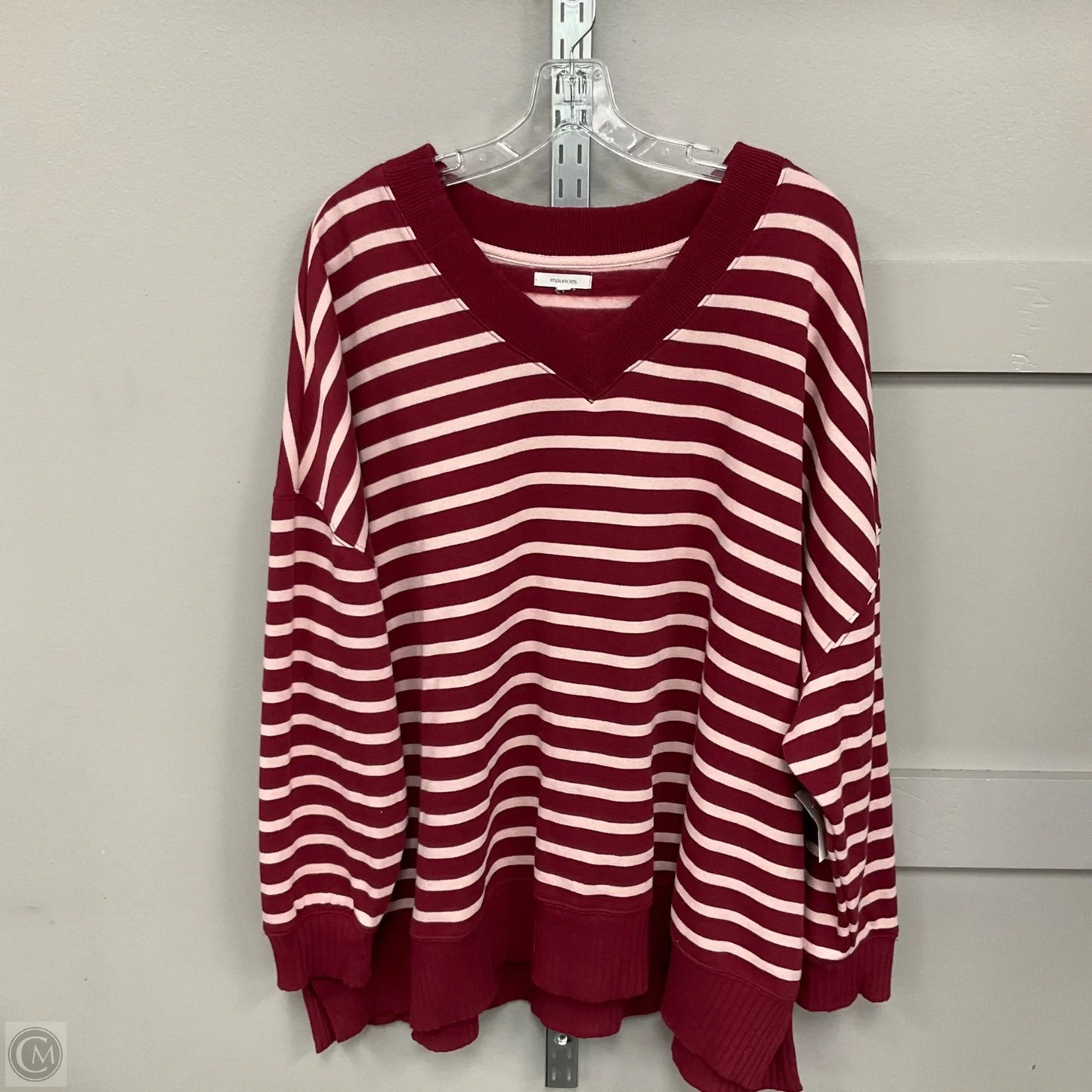 Sweatshirt Crewneck By Maurices In Striped Pattern, Size: 4x