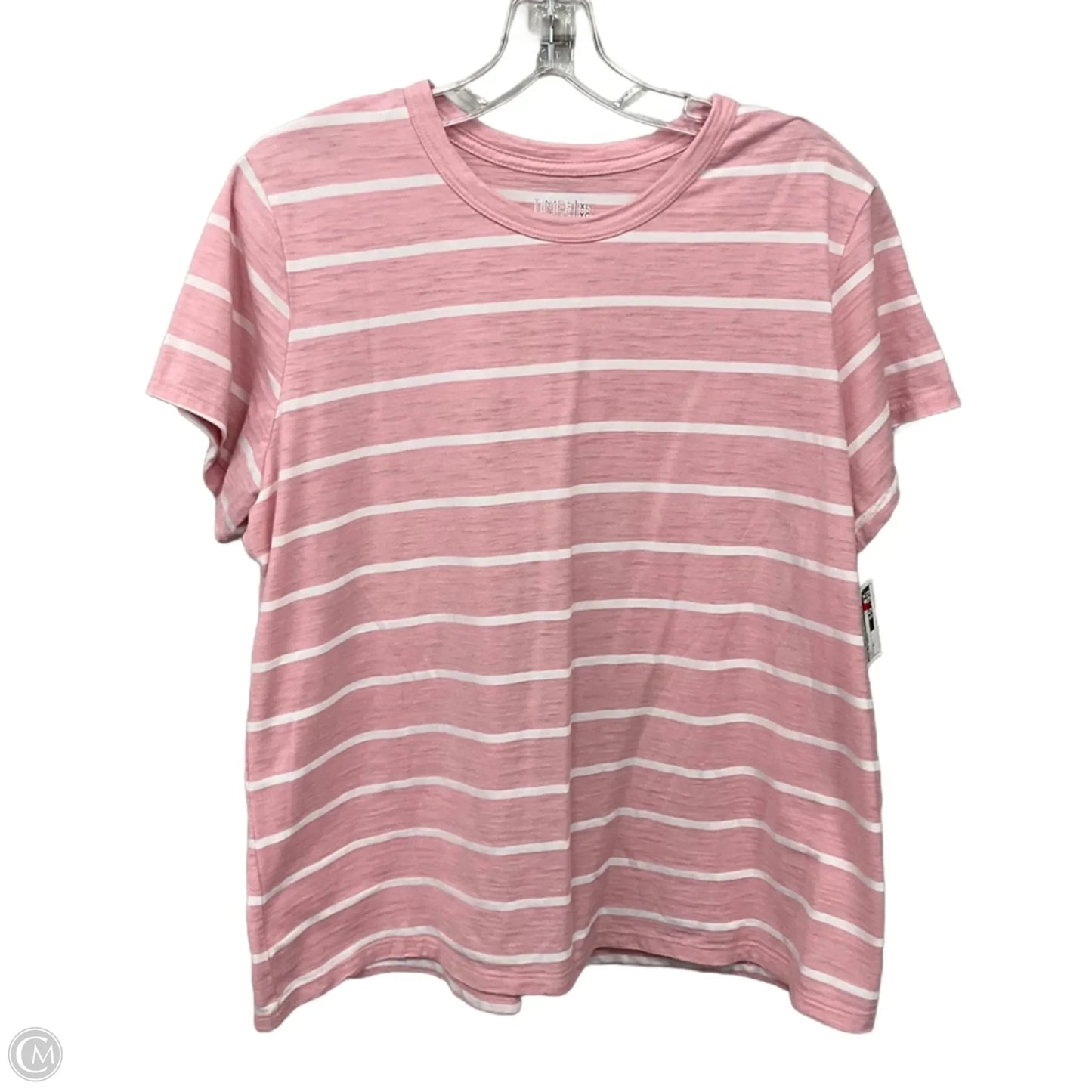 Top Short Sleeve Basic By Time And Tru In Pink, Size: Xl