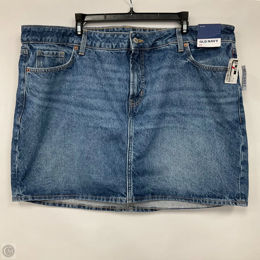 Skirt Mini & Short By Old Navy In Blue Denim, Size: 20