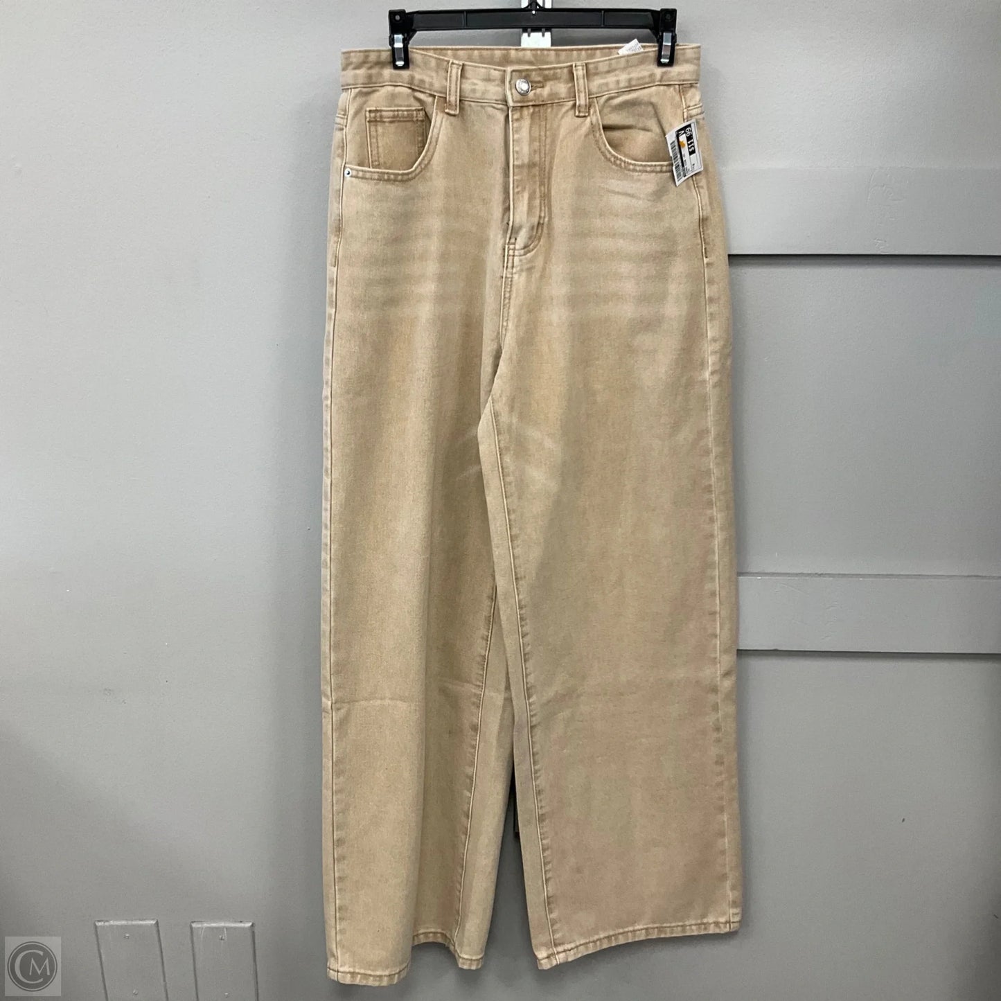 Jeans Wide Leg By Shein In Tan, Size: 6