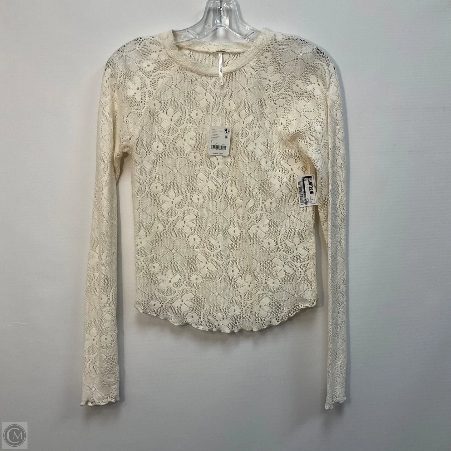 Top Long Sleeve By Free People In Cream, Size: S