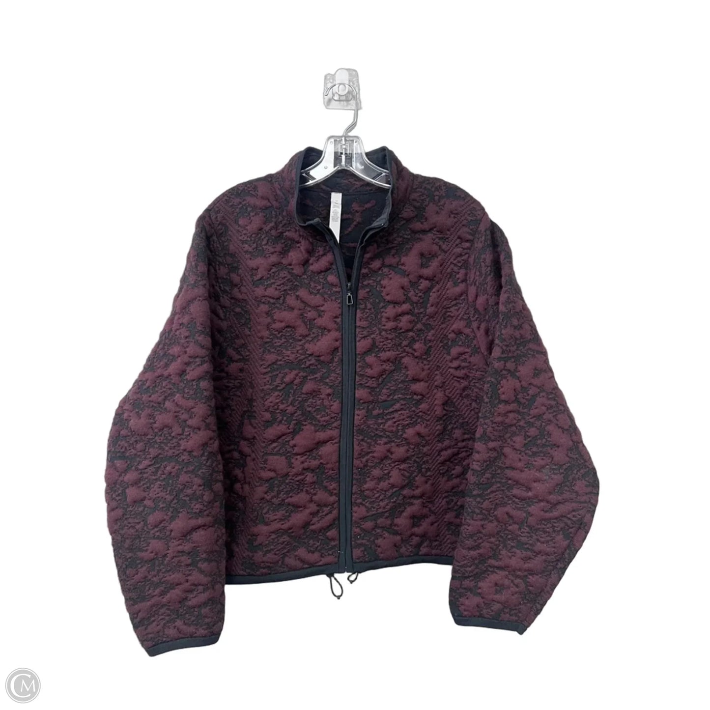 Athletic Jacket By Lululemon In Maroon, Size: 12