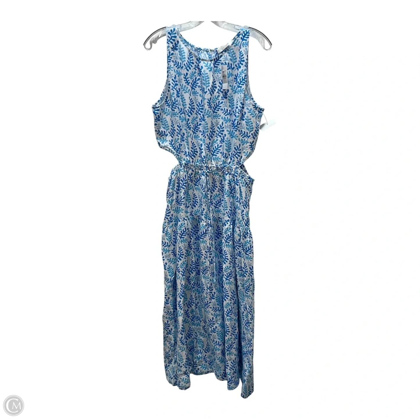 Dress Casual Maxi By Loft In Blue & White, Size: L