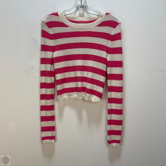 Top Long Sleeve By Aerie In Striped Pattern, Size: M