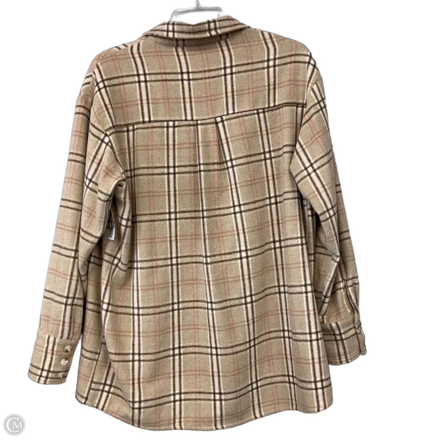 Jacket Shirt By Jodifl In Plaid Pattern, Size: M