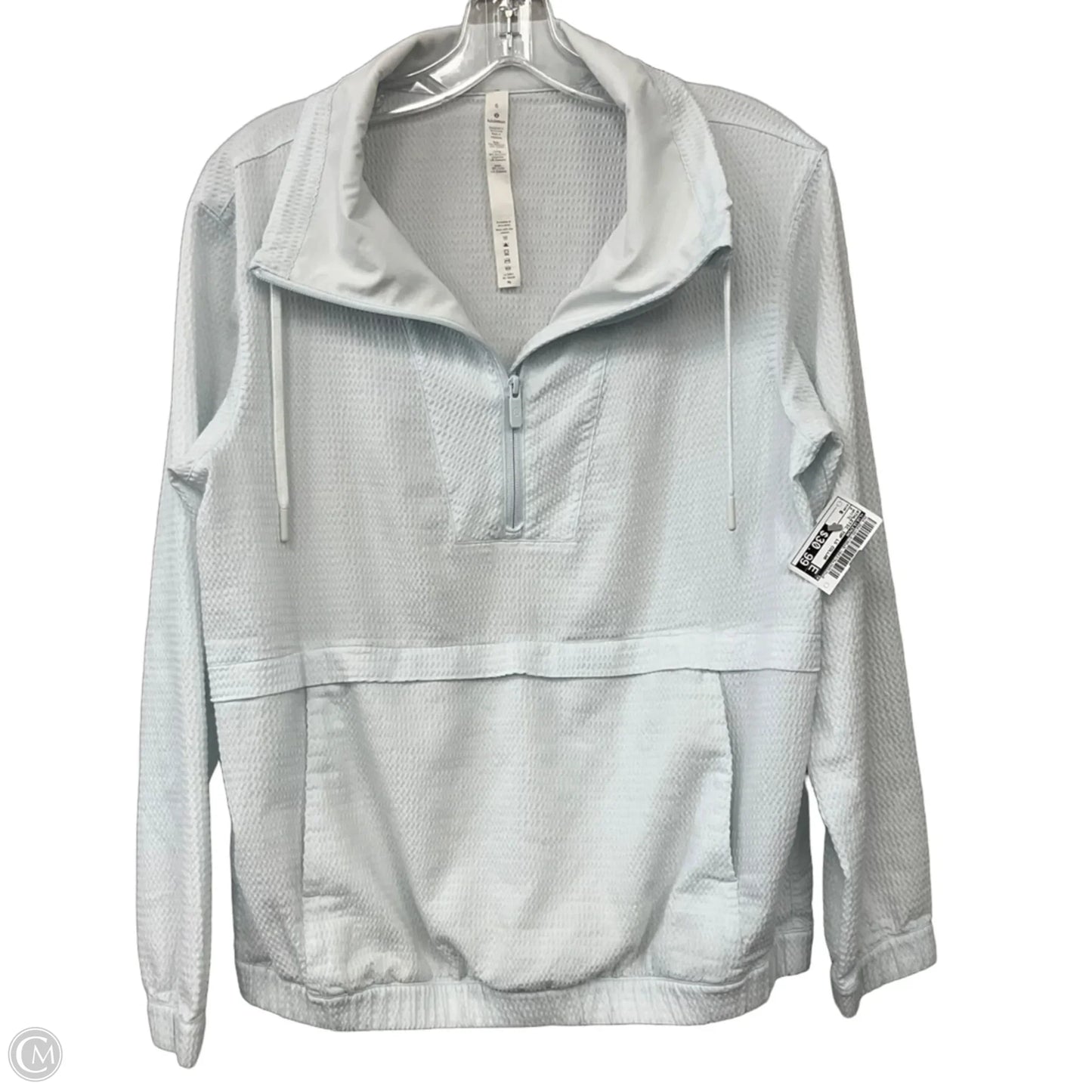 Athletic Top Long Sleeve Collar By Lululemon In White, Size: 6