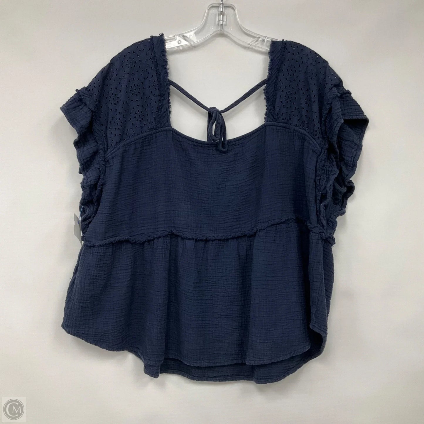 Top Short Sleeve By Maurices In Blue, Size: 3x