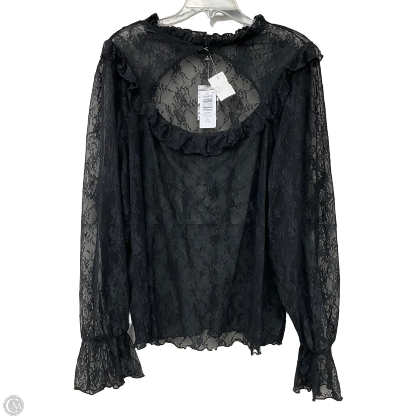 Top Long Sleeve By Torrid In Black, Size: 2x