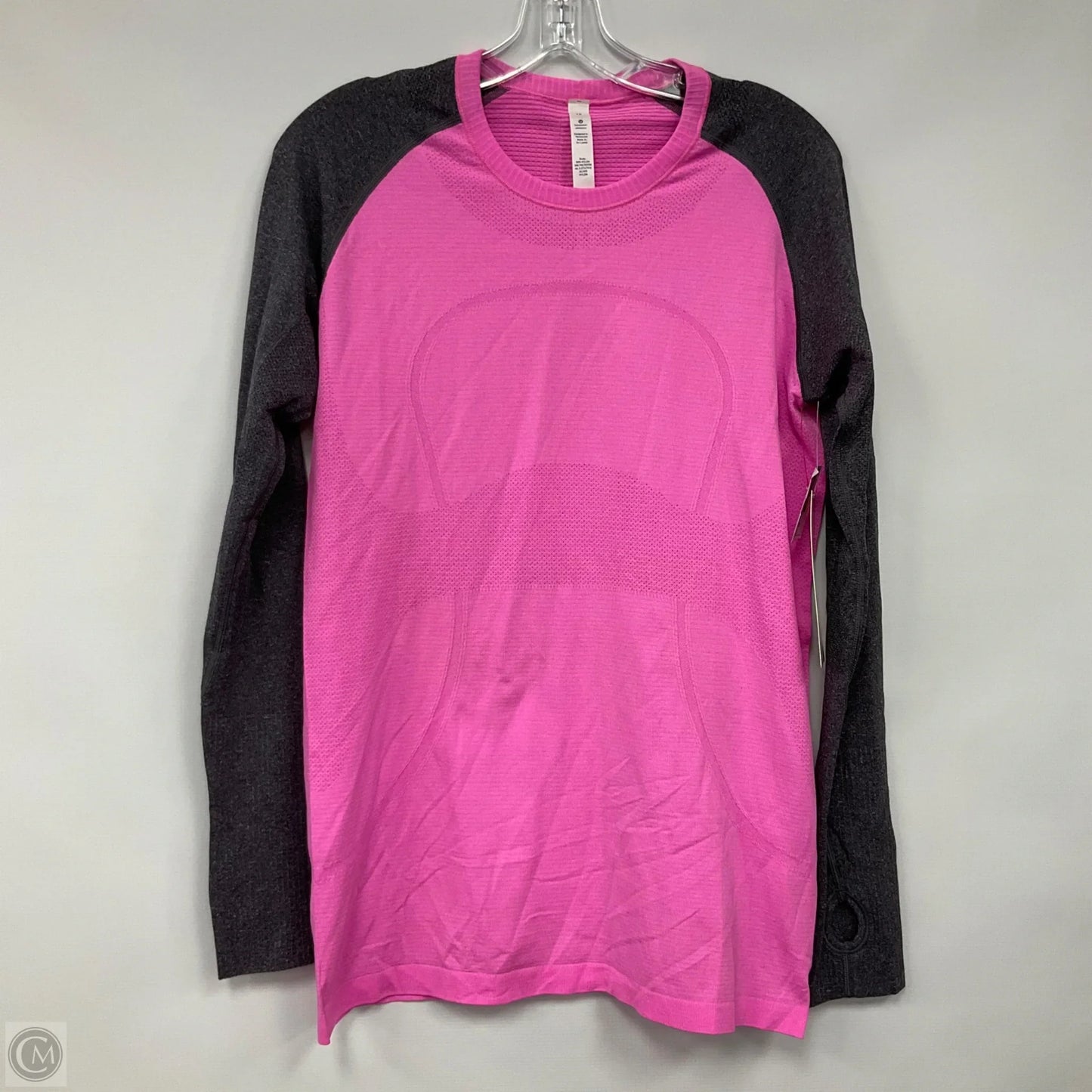 Athletic Top Long Sleeve Collar By Lululemon In Pink & Purple, Size: 12