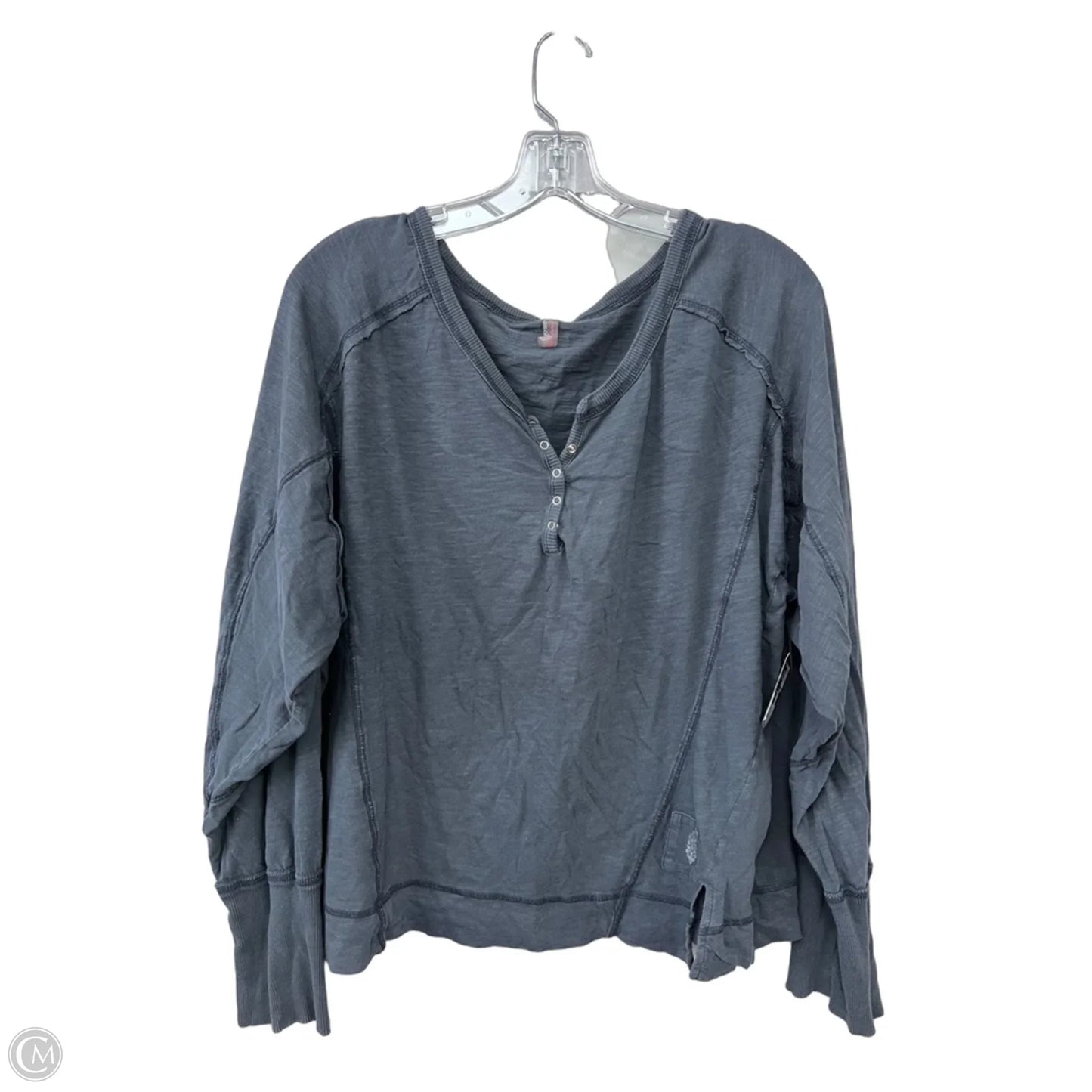 Top Long Sleeve Basic By Free People In Grey, Size: Xl