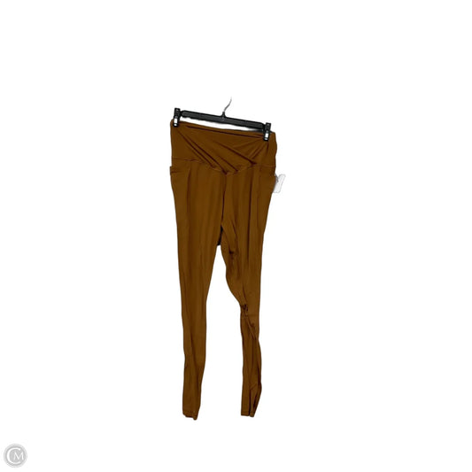 Athletic Leggings By Offline In Bronze, Size: L