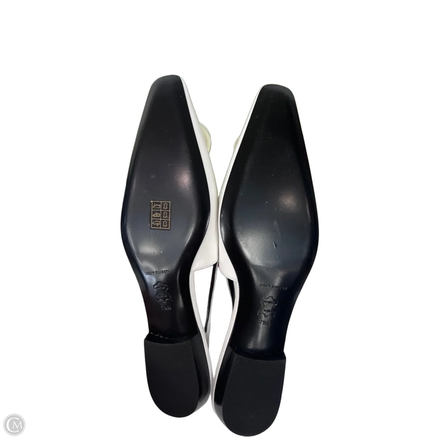 Shoes Designer By Tory Burch In Silver & White, Size: 7.5