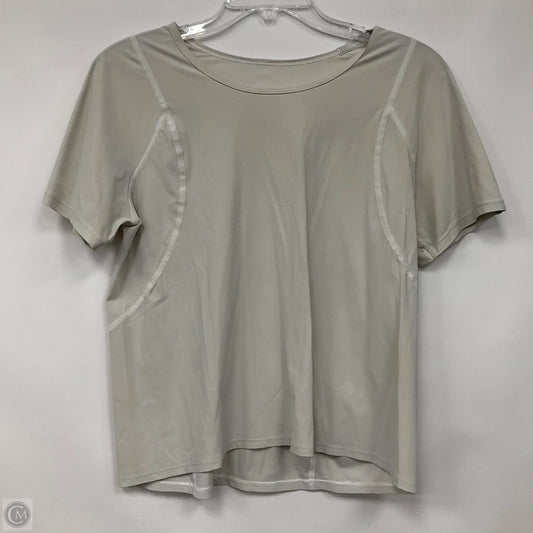 Athletic Top Short Sleeve By Lululemon In White, Size: 4