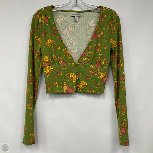 Top Long Sleeve By Urban Outfitters In Floral Print, Size: M