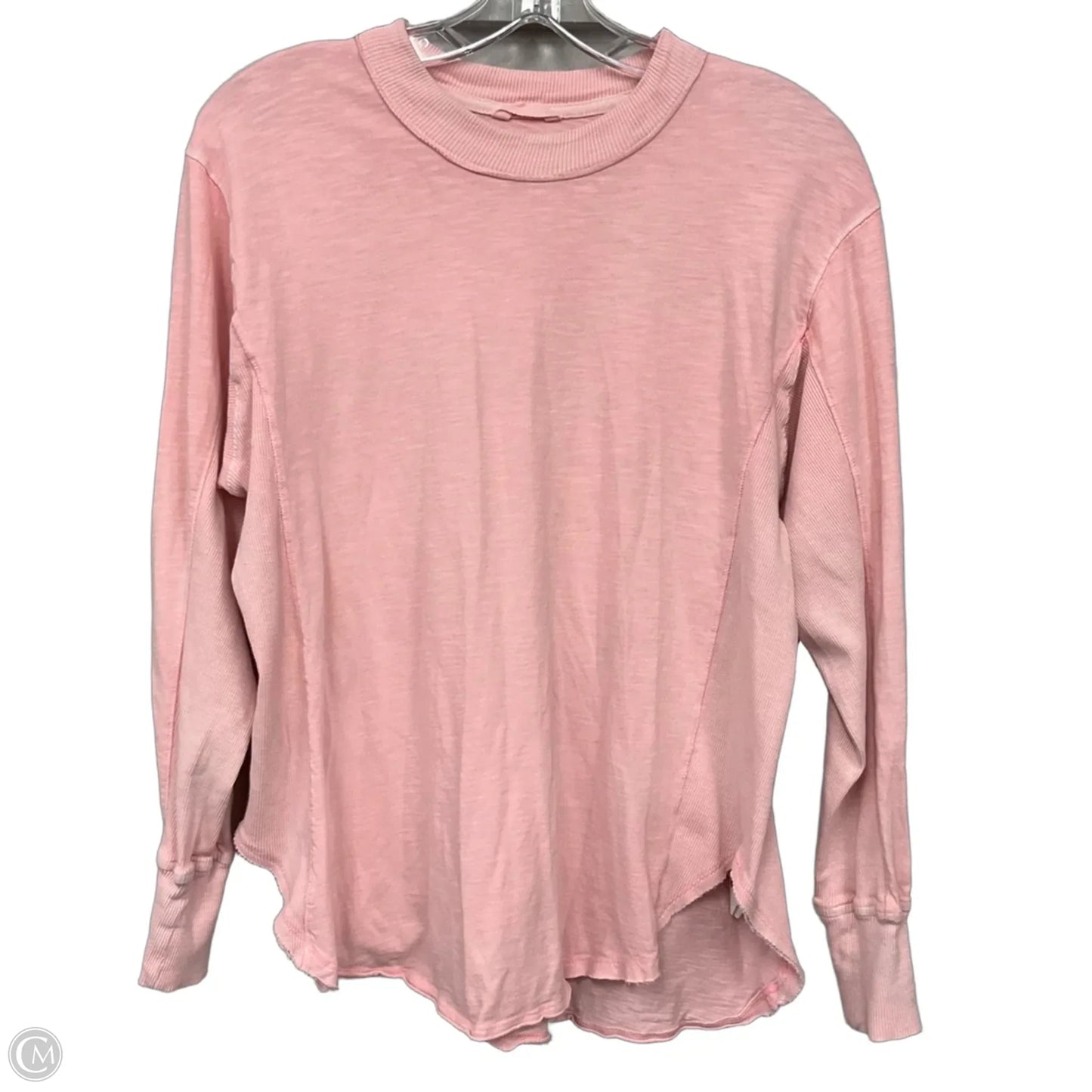 Top Long Sleeve Basic By Aerie In Pink, Size: Xxs