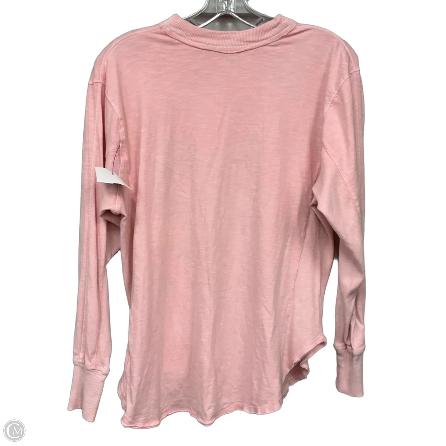 Top Long Sleeve Basic By Aerie In Pink, Size: Xxs