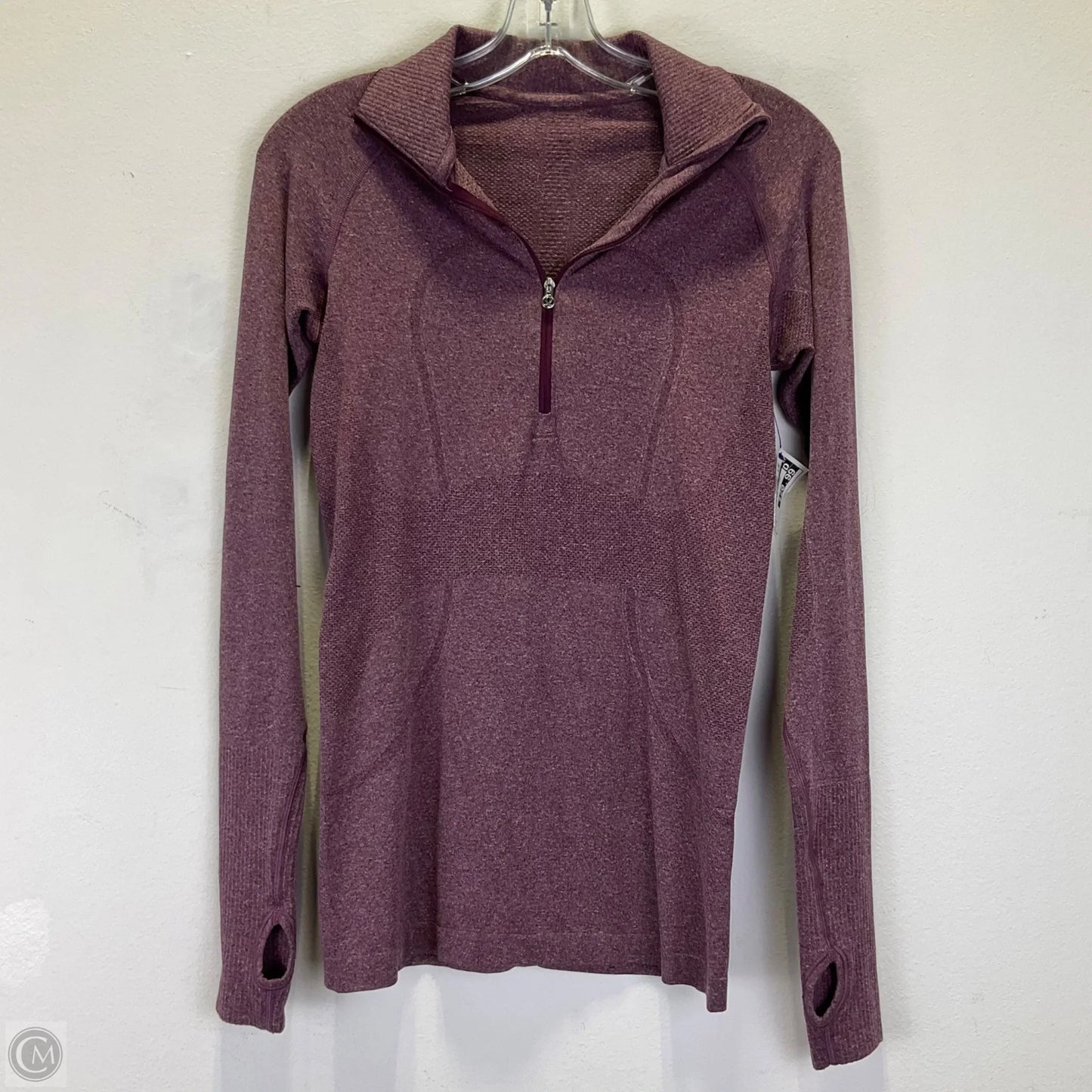 Athletic Top Long Sleeve Collar By Lululemon In Purple, Size: 6