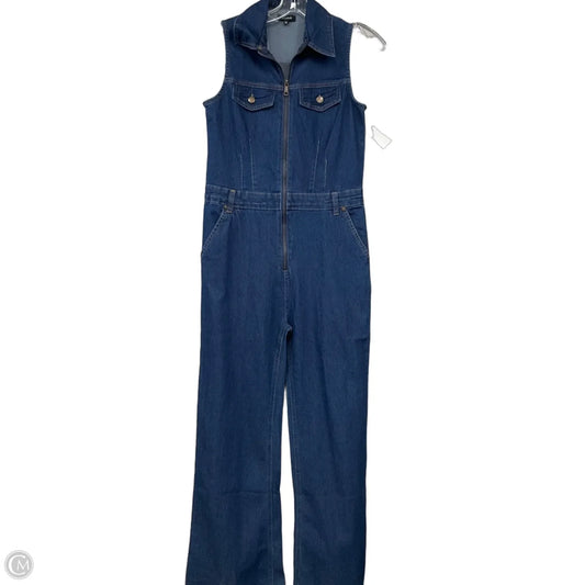 Jumpsuit By Bebe In Blue Denim, Size: M