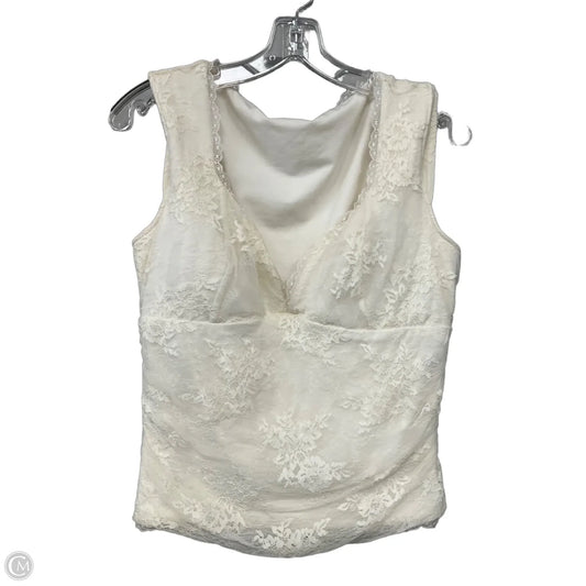 Top Sleeveless By Abercrombie And Fitch In Cream, Size: M