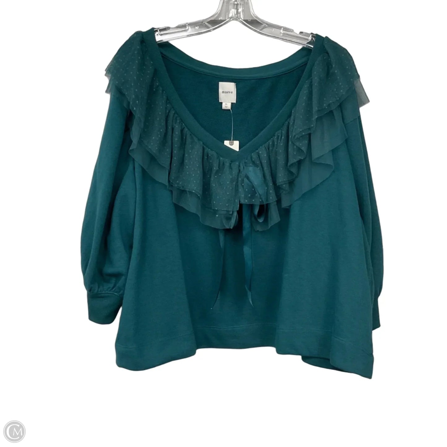 Sweater By Maeve In Green, Size: Xl