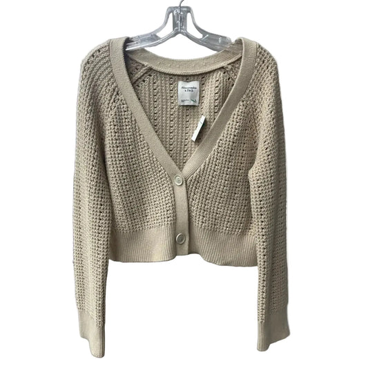 Cardigan By Abercrombie And Fitch In Tan, Size: Xl