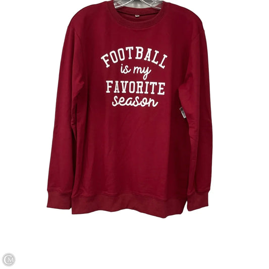Sweatshirt Crewneck By Clothes Mentor In Red, Size: M