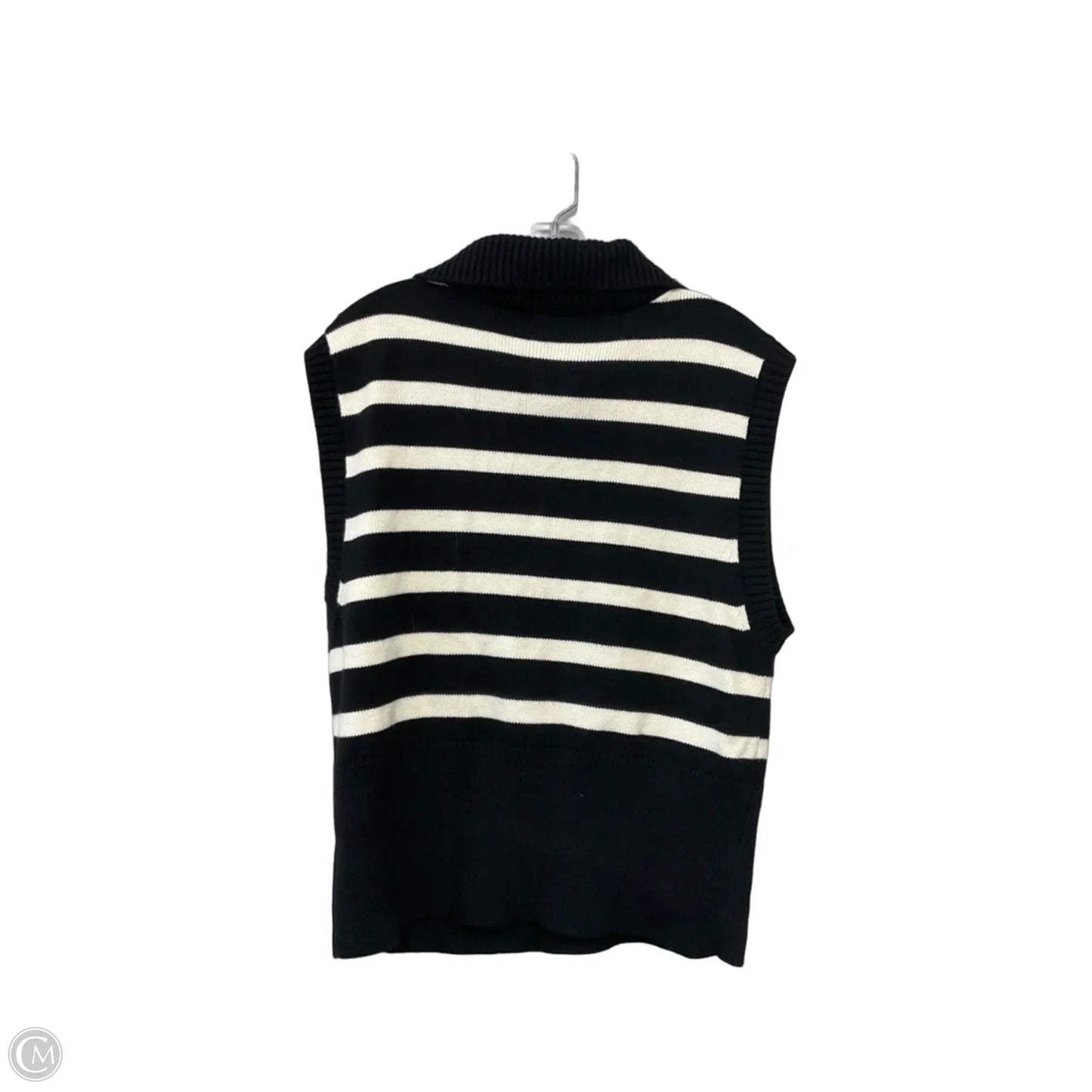 Vest Sweater By The Native One In Black & White, Size: S