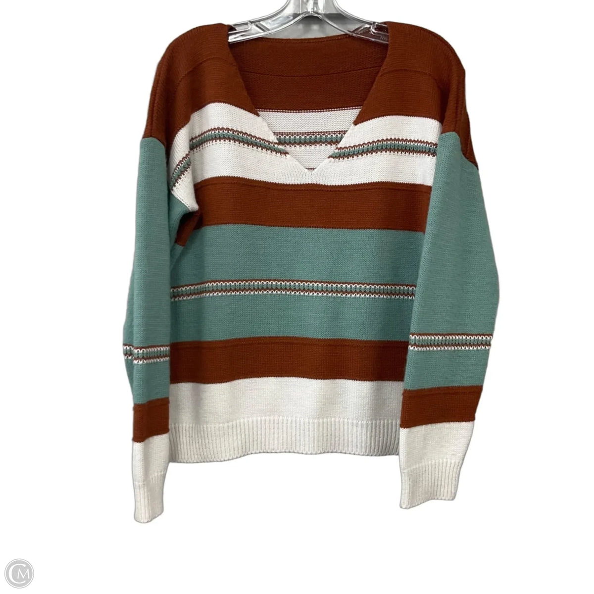 Sweater By Clothes Mentor In Striped Pattern, Size: S