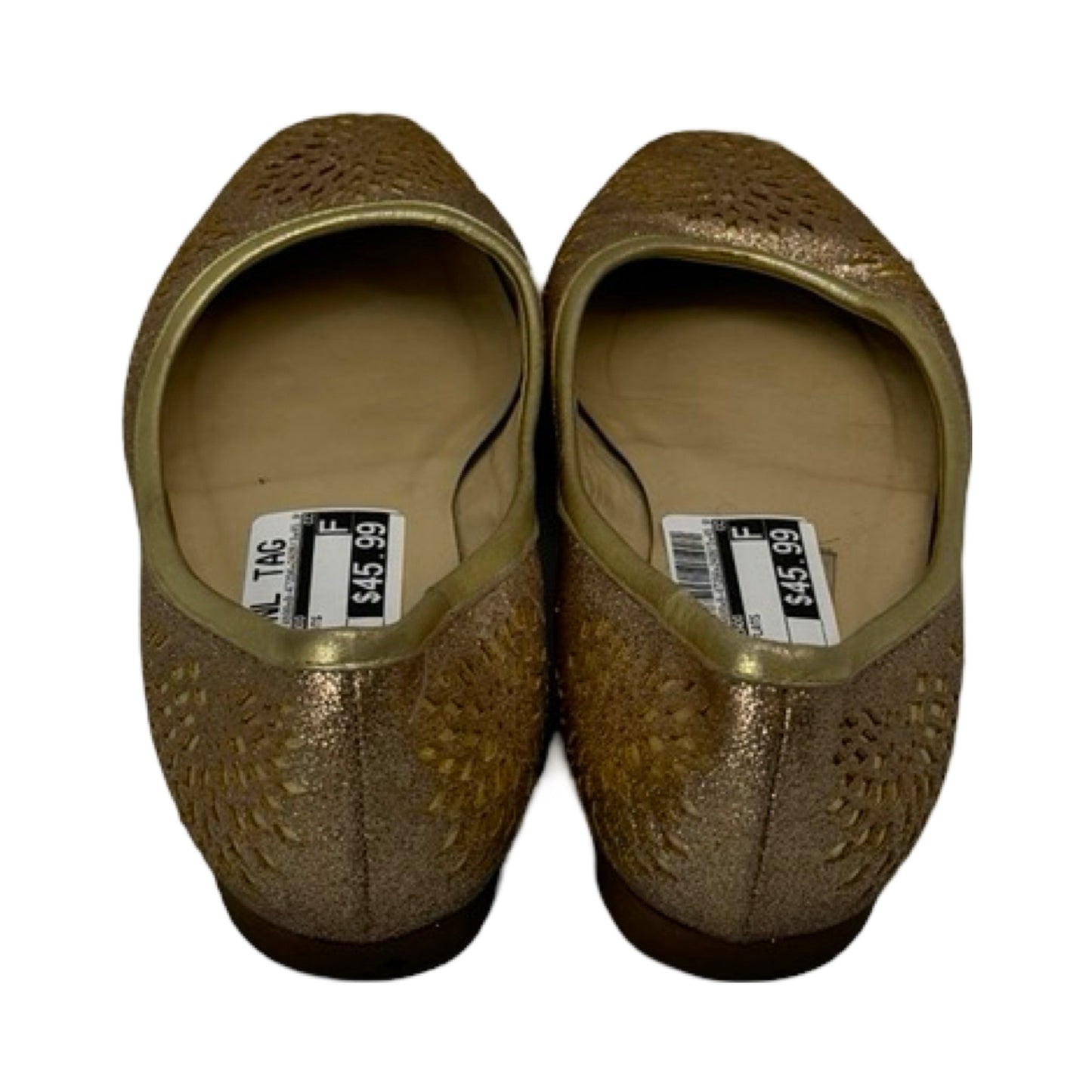 Gold Shoes Flats Jimmy Choo, Size 9