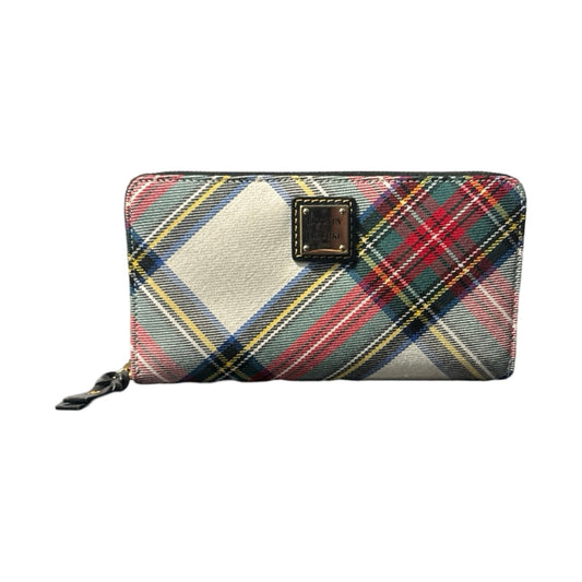 Plaid Wallet Designer Dooney And Bourke, Size Medium