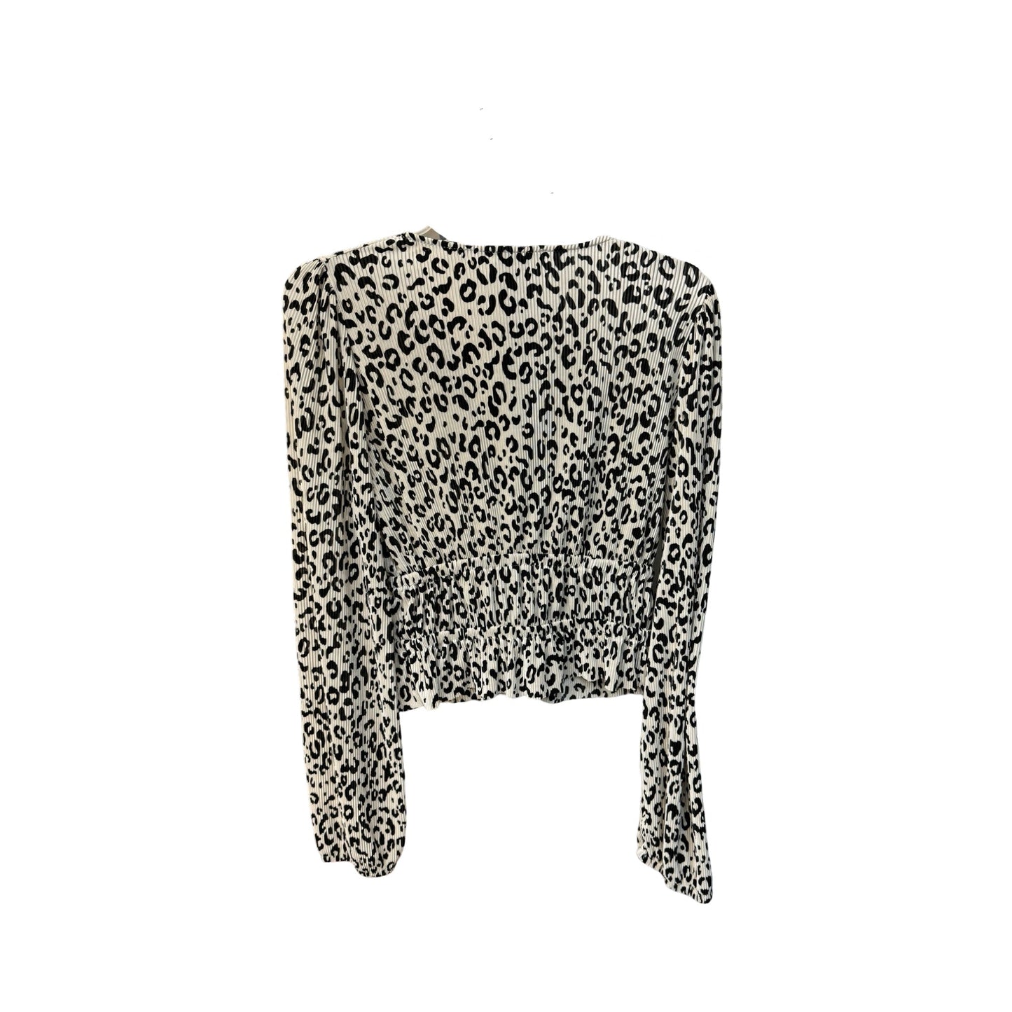 Top Long Sleeve By Zara In Animal Print, Size: M