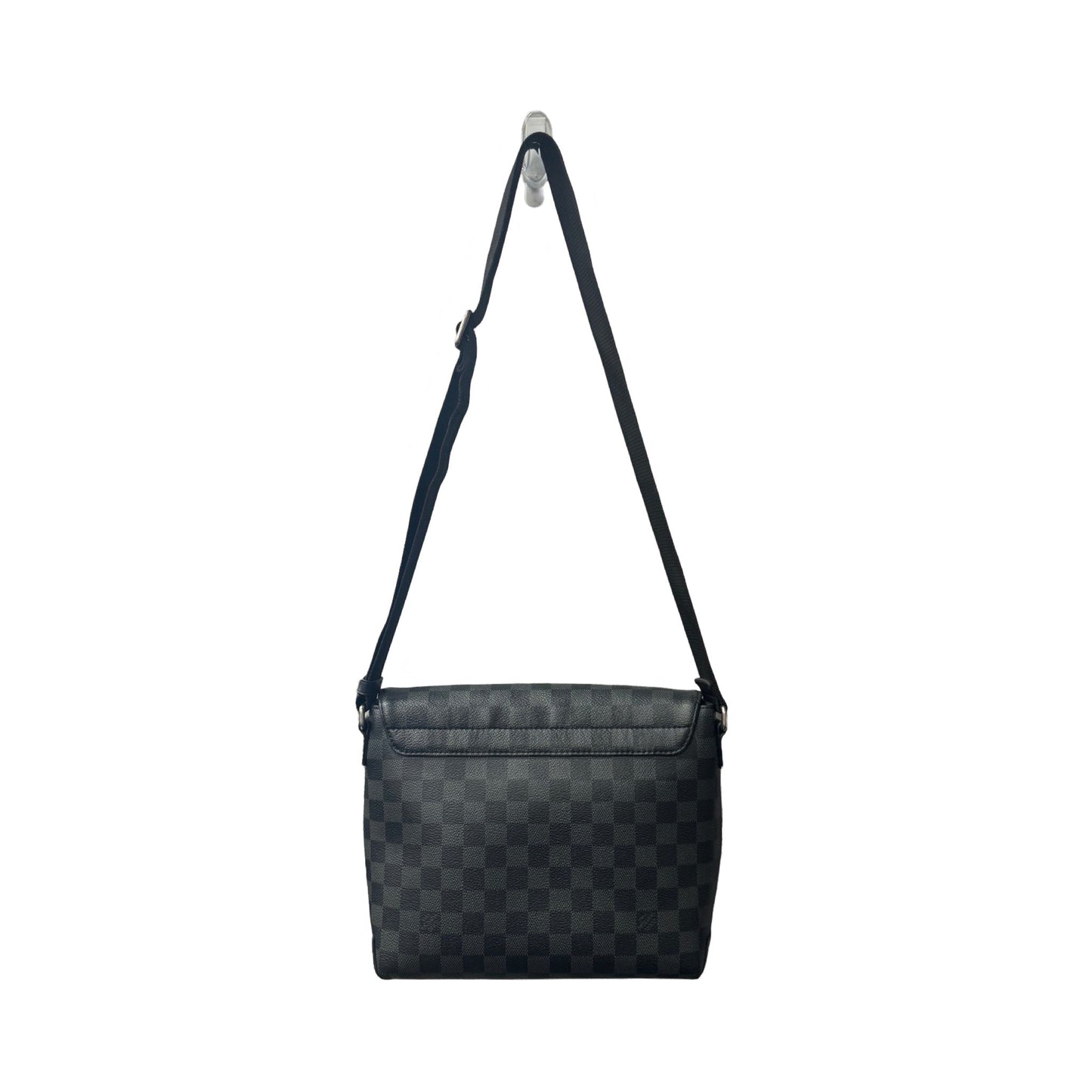 District Damier Graphite Checkered Pattern Crossbody Luxury Designer in Black By Louis Vuitton, Size: Medium