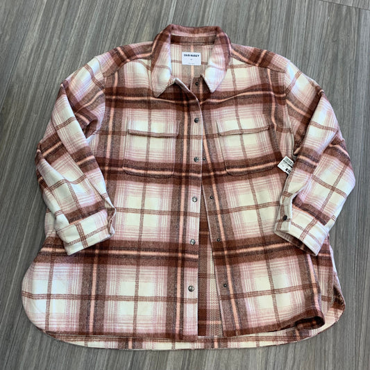 Jacket Shirt By Old Navy In Plaid Pattern, Size: 2x