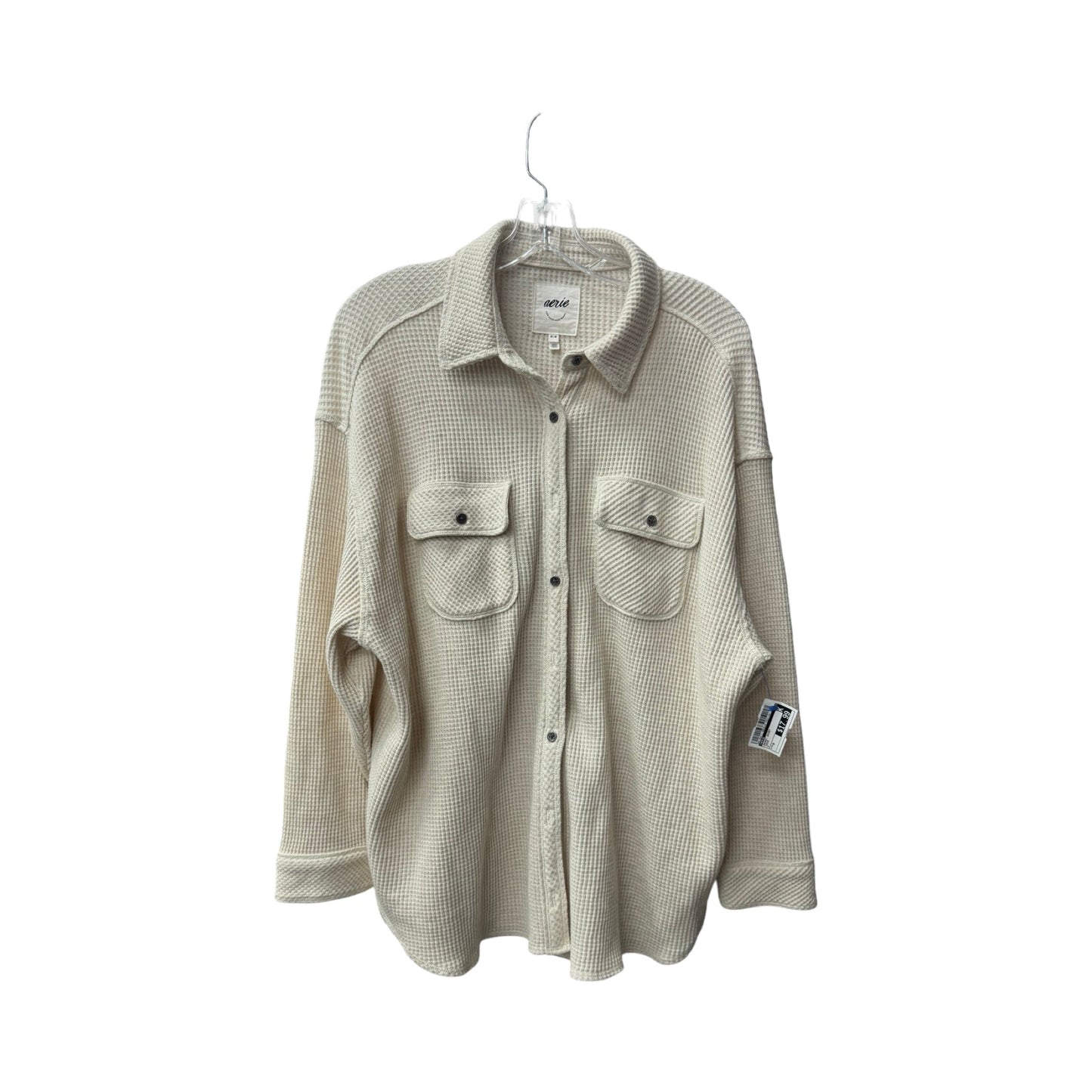 Jacket Shirt By Aerie In Cream, Size: M