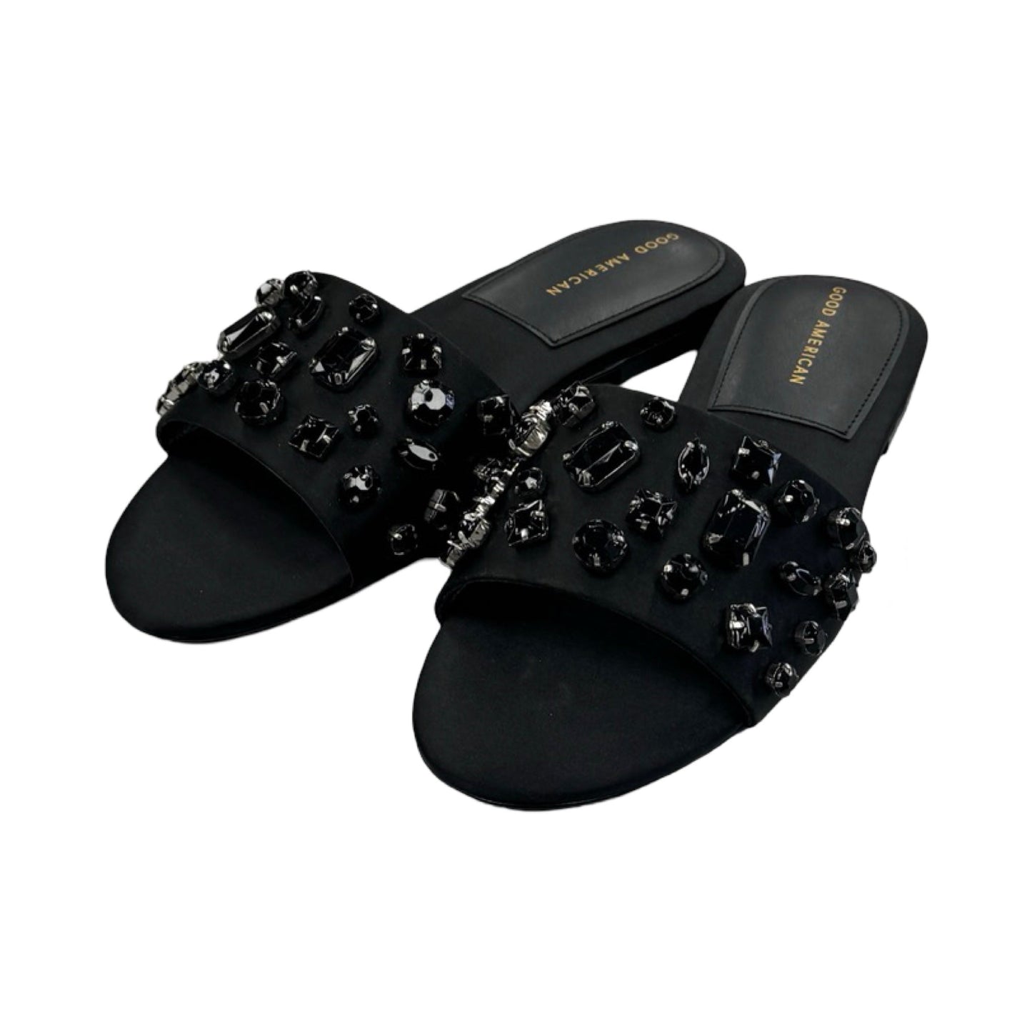 Sandals Flats By Good American In Black, Size: 8