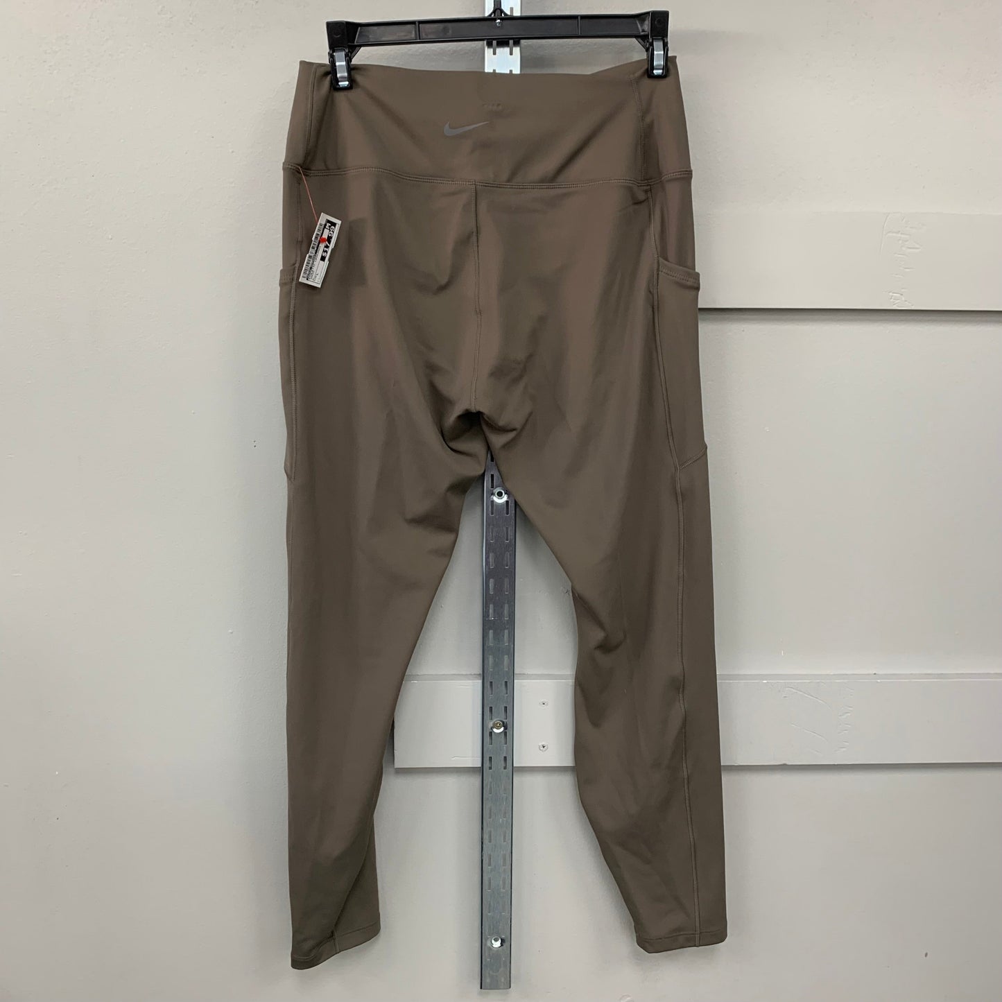 Athletic Leggings By Nike Apparel In Brown, Size: L